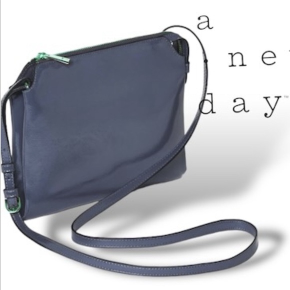 Crossbody Bag  Faux Leather Double Gusset - A New Day - Picture 1 of 8